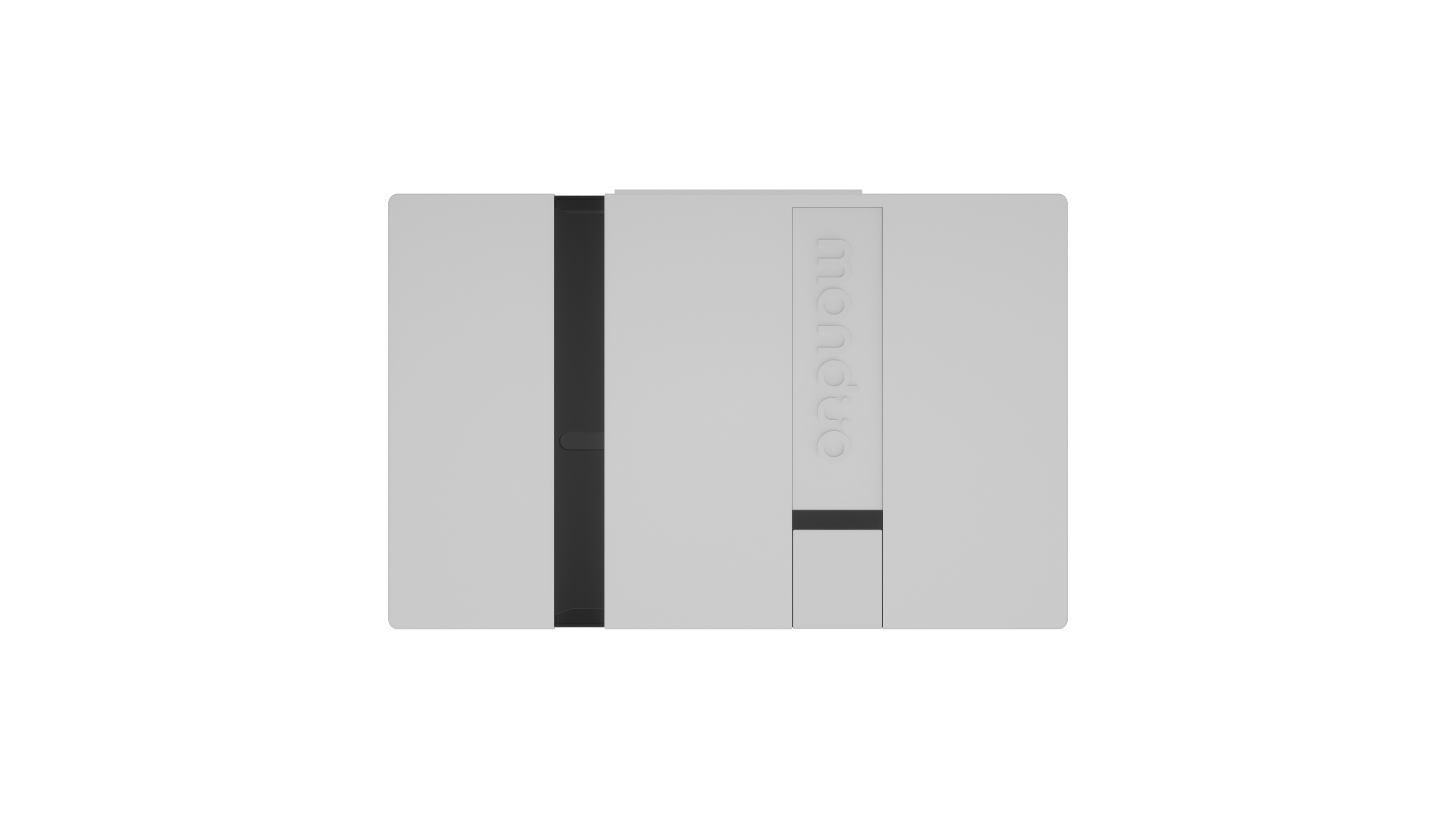 Back Side of the Monduo 14&quot; tri-screen portable monitor. A laptop screen extender for 14&quot; laptops. 