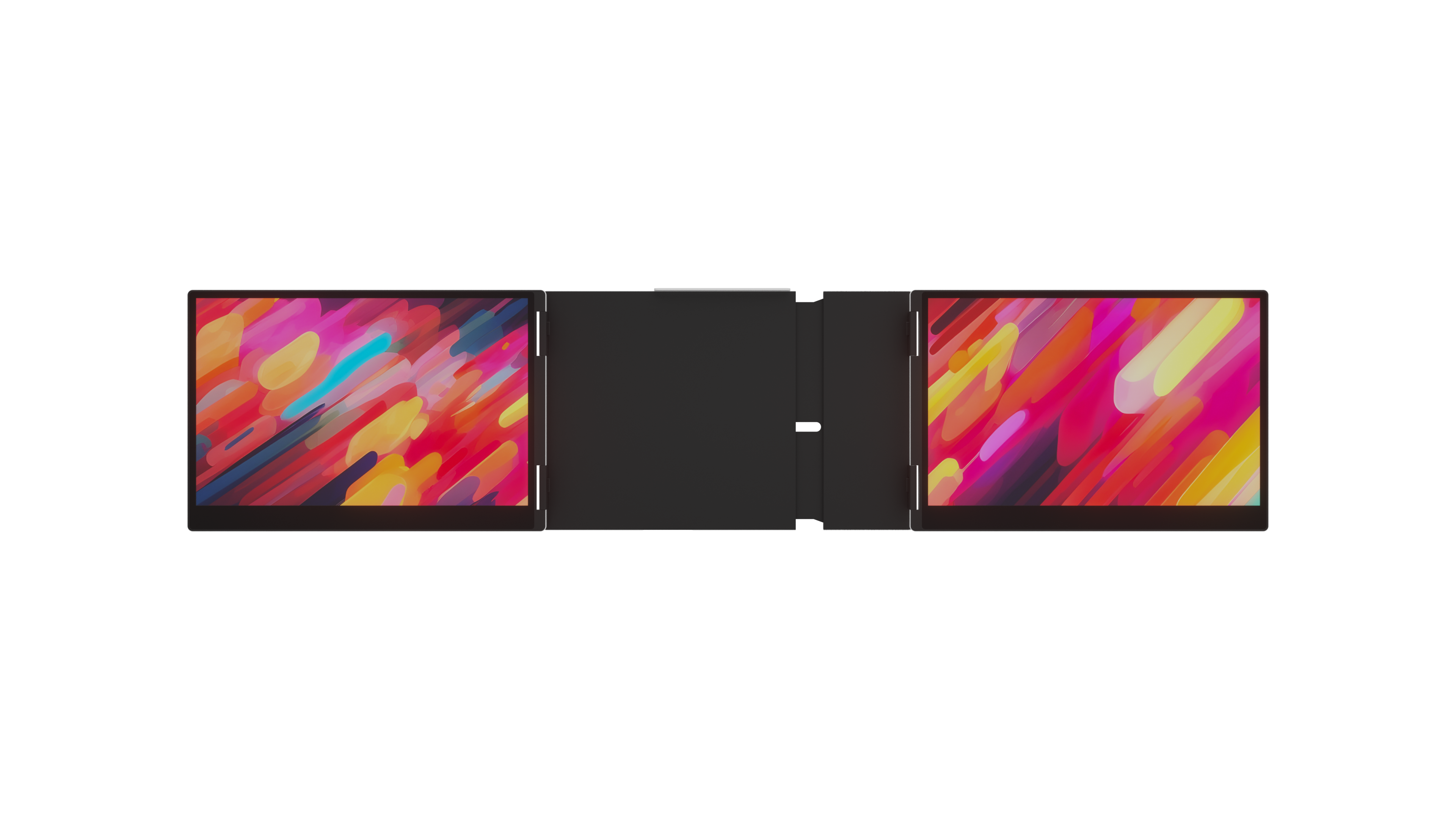 Colourful DCI-P3 100% color gamut of the Monduo 14&quot; tri-screen portable monitor. A laptop screen extender for 14&quot; laptops.